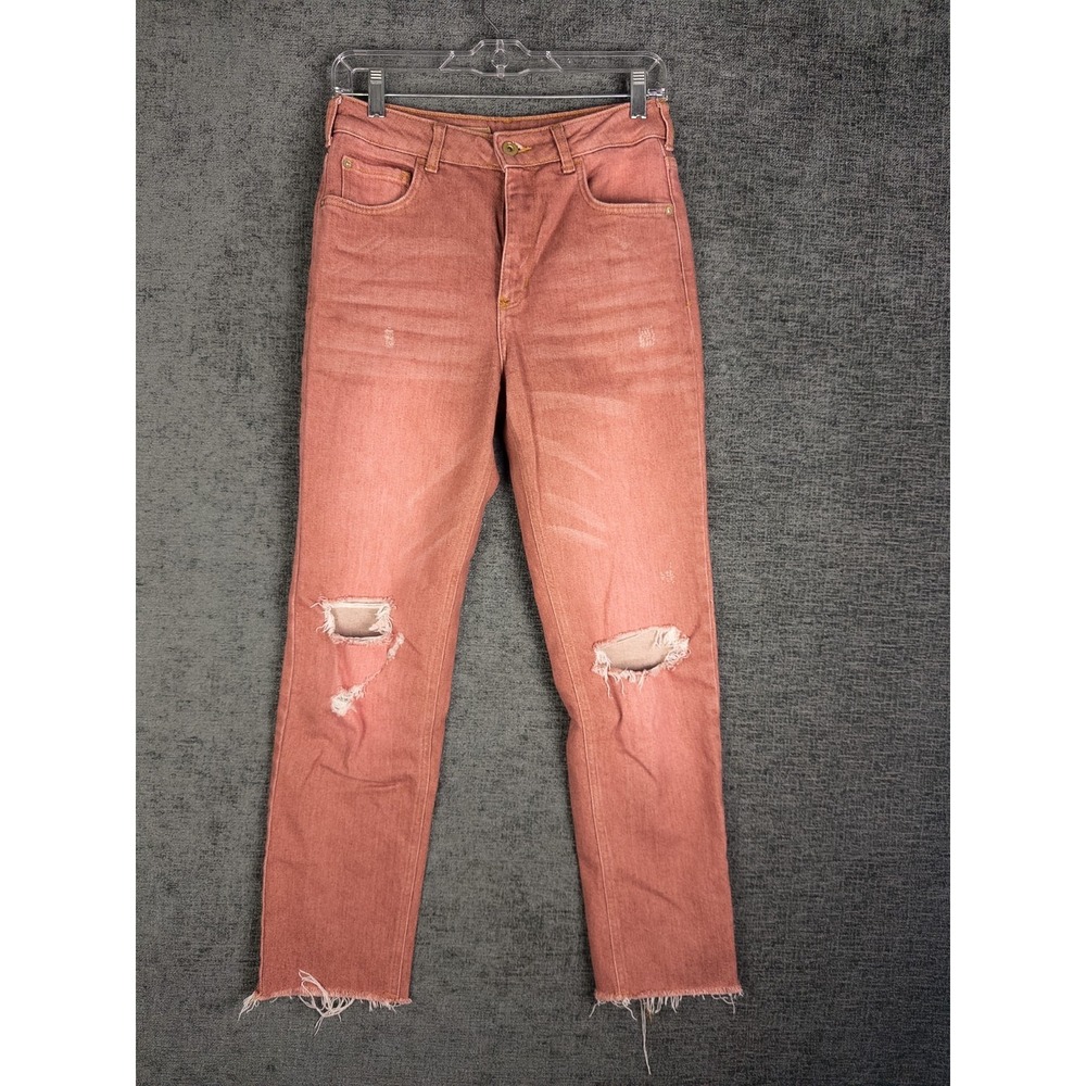 Pilcro Anthropologie Jeans Womens 27‎ Coral Vintage Straight Distressed Cutoff